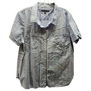 Women's Tommy Hilfiger Button Down Striped Shirt Sz XL